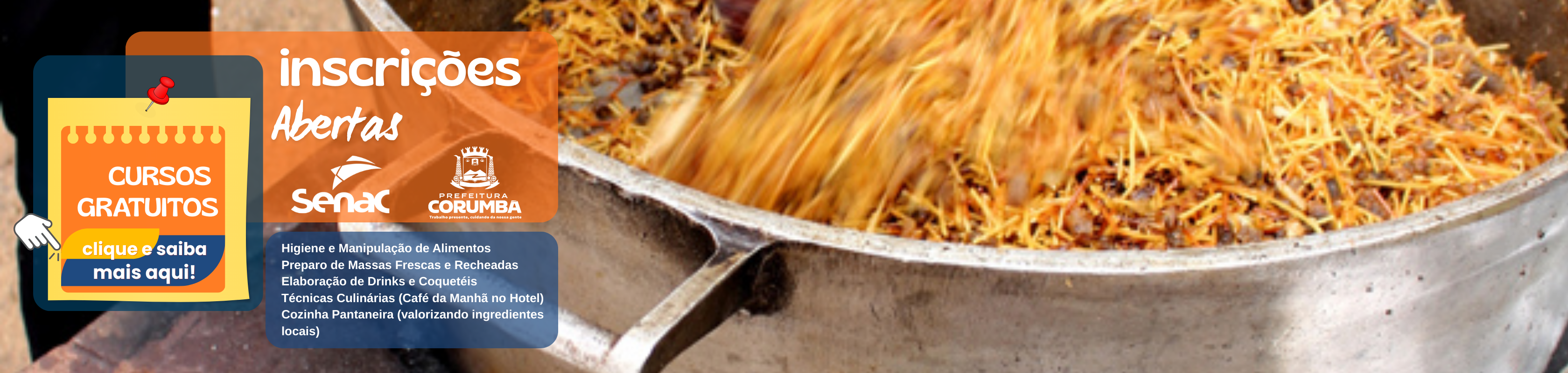 Gastronomia - Inscrições abertas