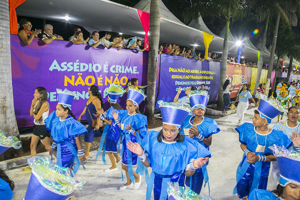 Com 800 integrantes, Corumbá do Amanhã encanta público com enredo local e belas fantasias