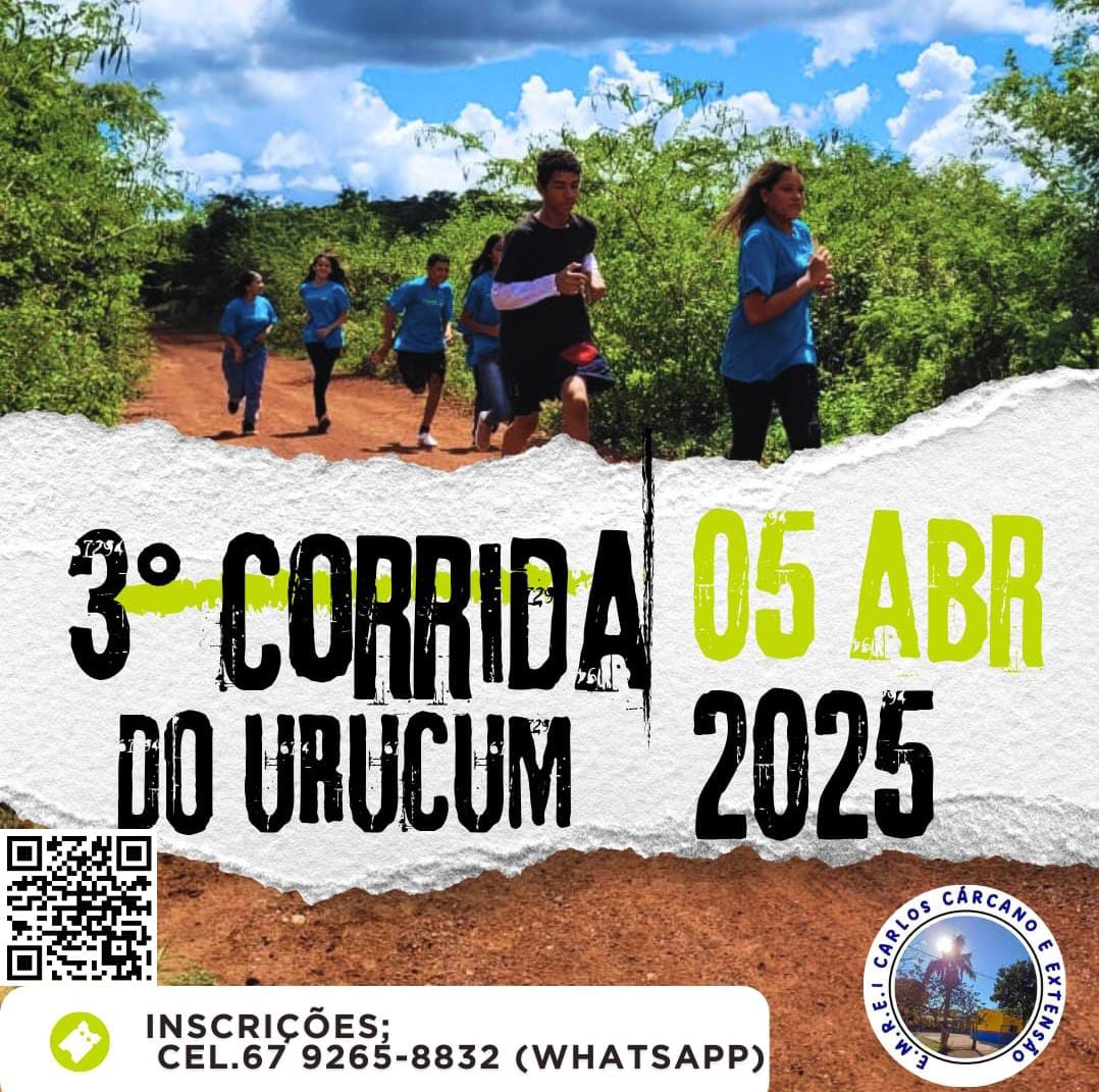 3ª edição da Corrida do Urucum está com inscrições abertas; prova será no dia 5 de abril