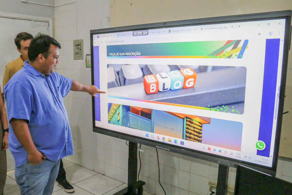 Corumbá amplia tecnologia em escolas municipais com entrega de lousa digital e Chromebooks
