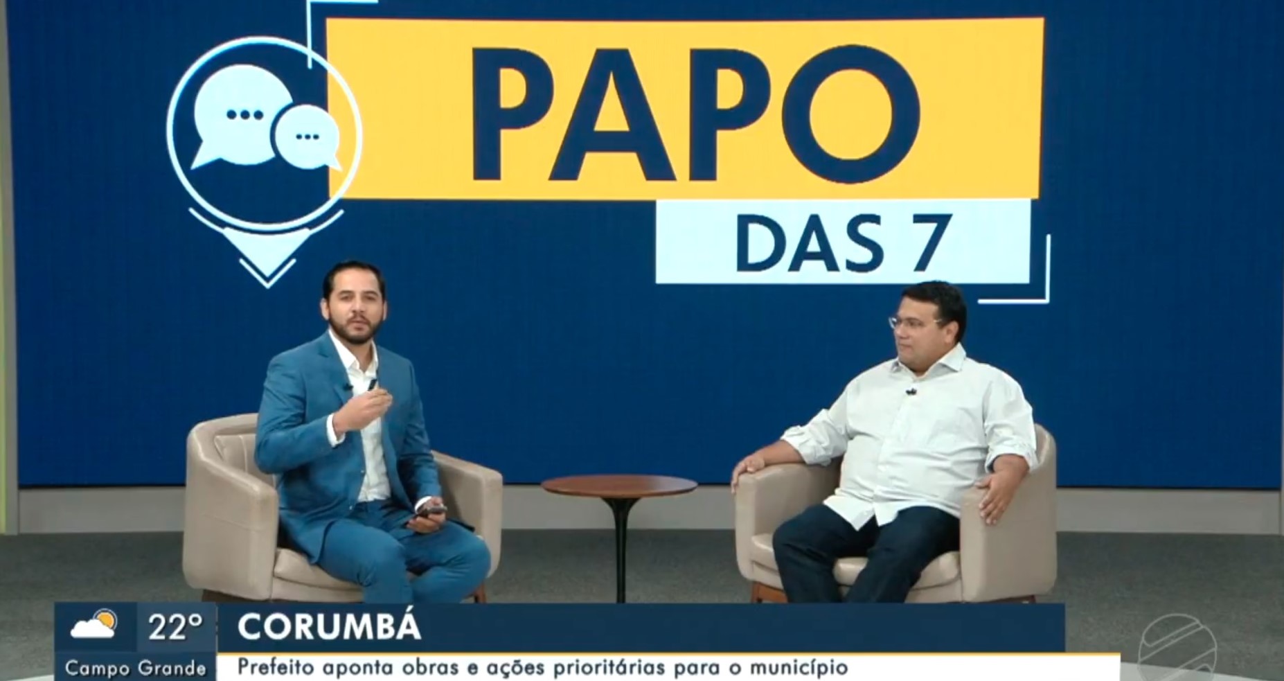 No Papo das Sete, da TV Morena, prefeito destaca prioridades do começo da gestão