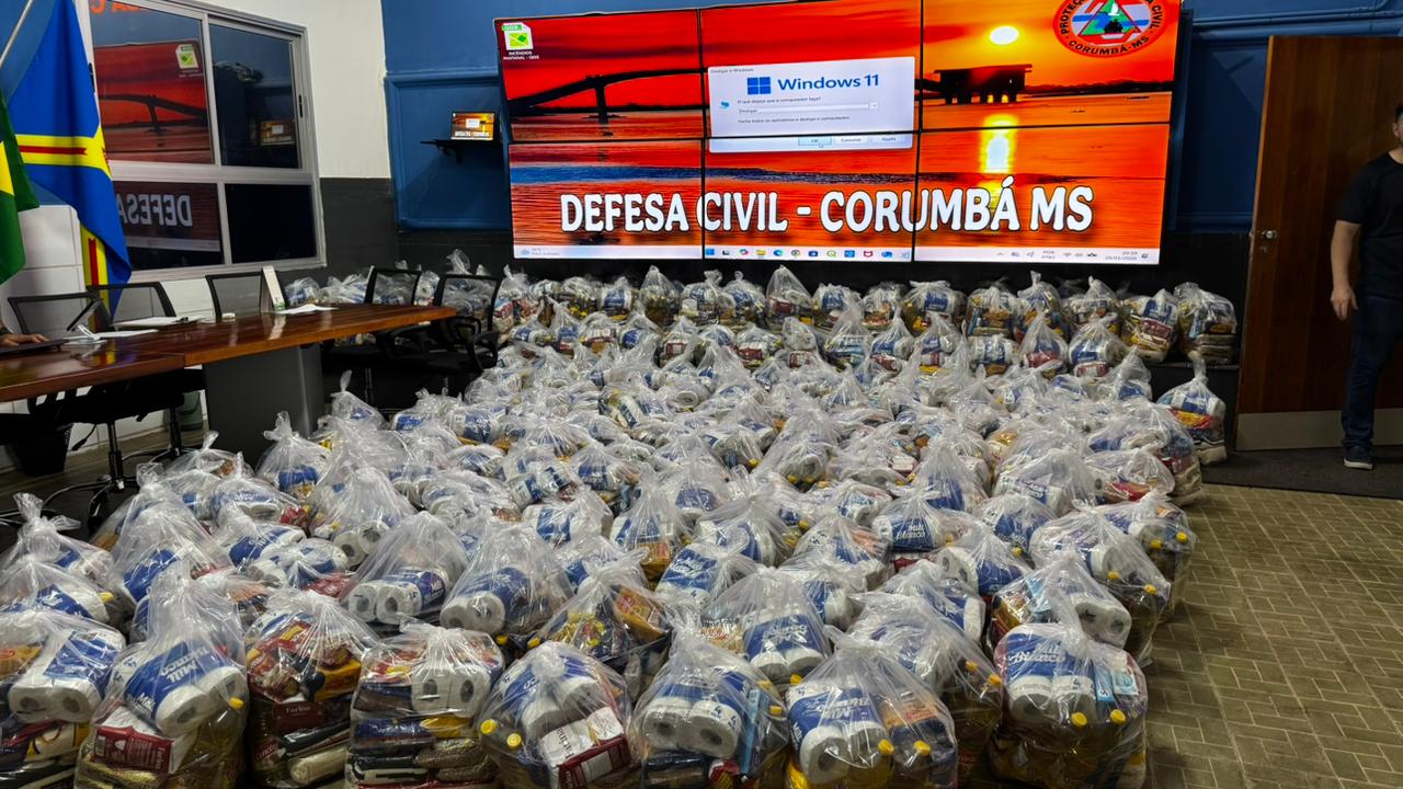 Prefeitura de Corumbá recebe 200 cestas básicas para famílias atingidas pelas chuvas