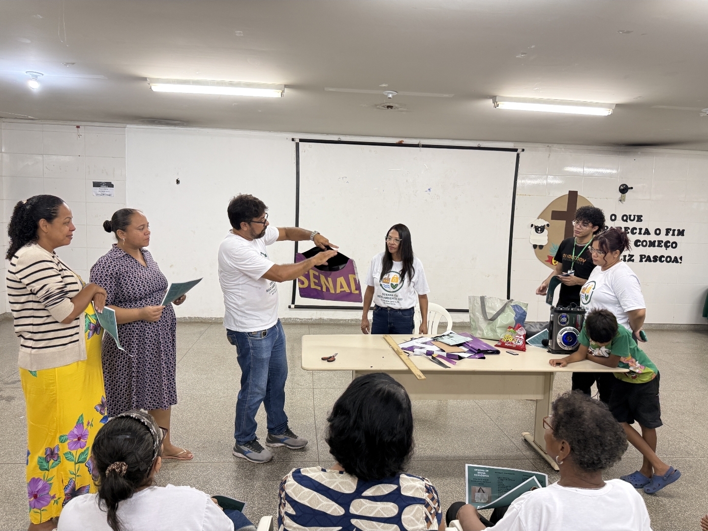 Assistência Social realiza oficina em parceria com a Fundação do Meio Ambiente no CRAS 1