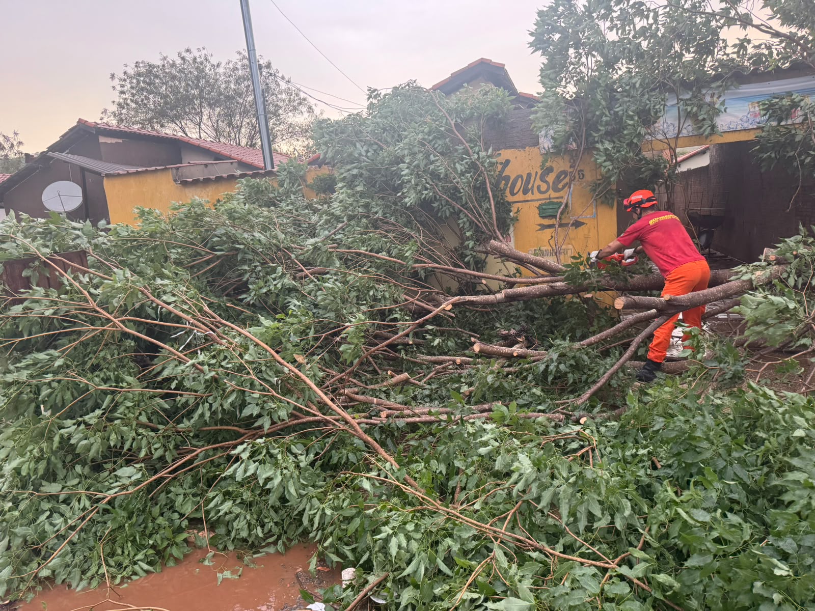 Defesa Civil de Corumbá registra ventos de até 87 km/h, chuva intensa e 23 ocorrências