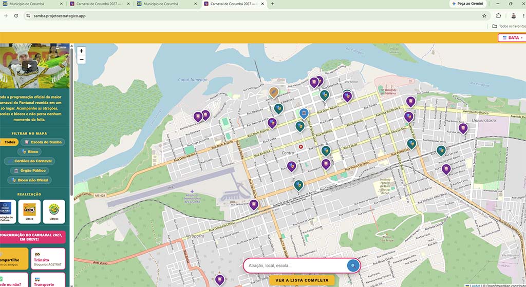 Prefeitura de Corumbá lança plataforma digital para divulgação do Carnaval 2027