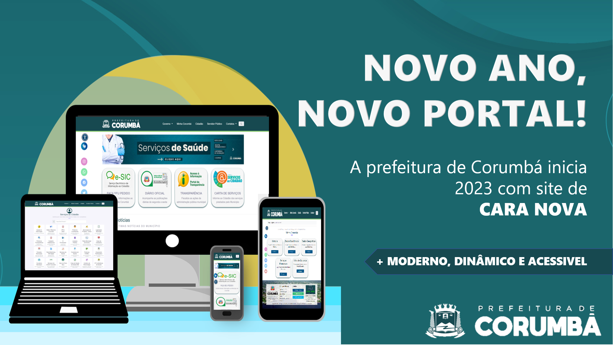 Mais moderno e interativo, novo site da Prefeitura de Corumbá já está no ar